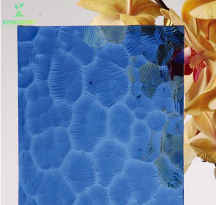 Blue Oceanic Patterned Glass